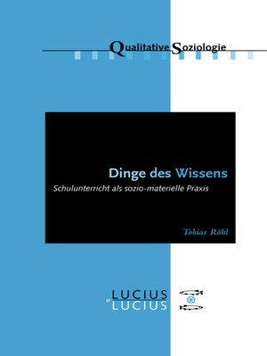 cover image of Dinge des Wissens